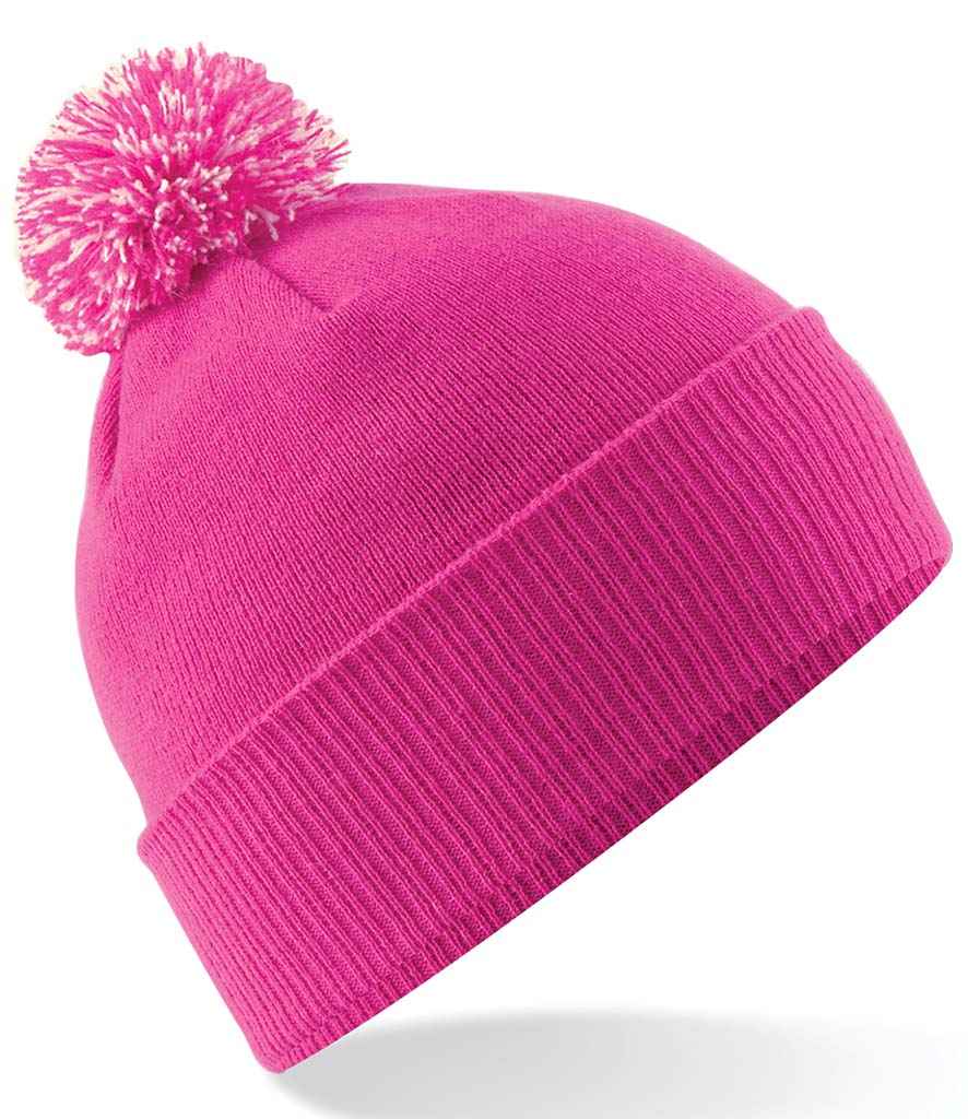 Beechfield BB450 Fuchsia/Off White Front -  Ready to be Embroidered by Custard Workwear - Cheap Personalised and Customised Workwear in Nottinghamshire, Derbyshire and Leicestershire