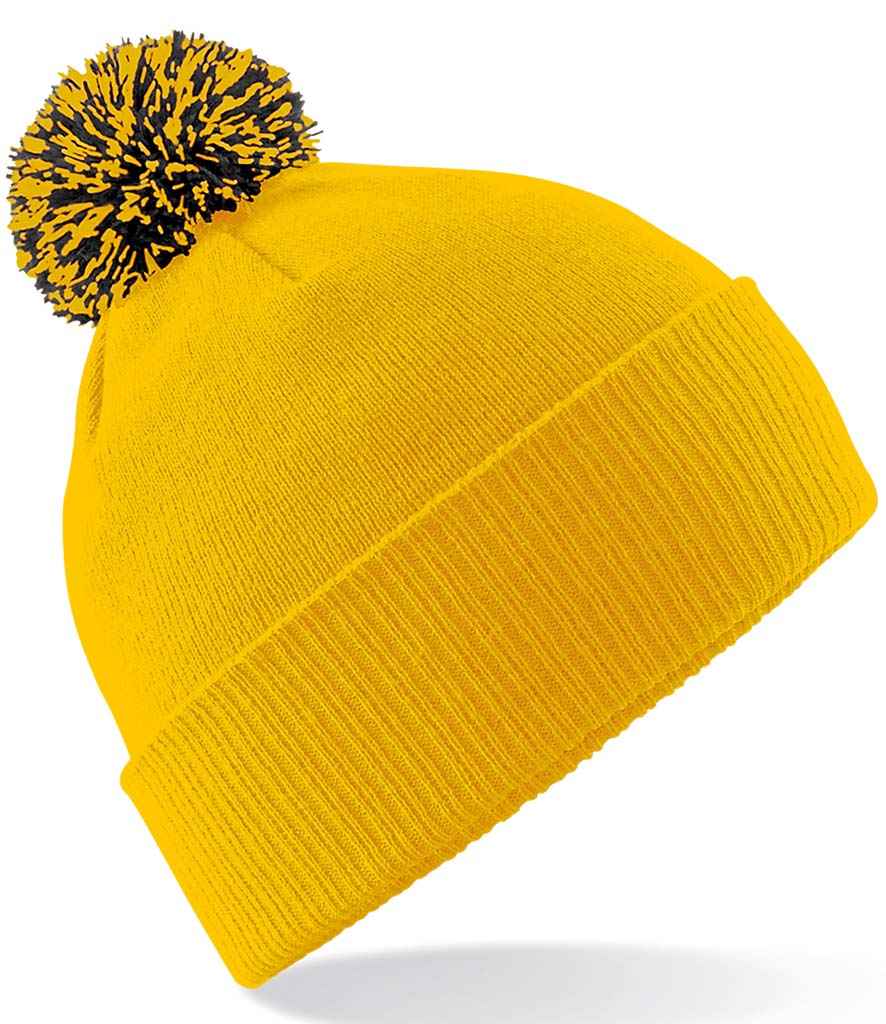 Beechfield BB450 Gold/Black Front -  Ready to be Embroidered by Custard Workwear - Cheap Personalised and Customised Workwear in Nottinghamshire, Derbyshire and Leicestershire