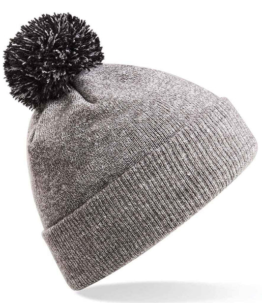 Beechfield BB450 Heather Grey/Black Front -  Ready to be Embroidered by Custard Workwear - Cheap Personalised and Customised Workwear in Nottinghamshire, Derbyshire and Leicestershire