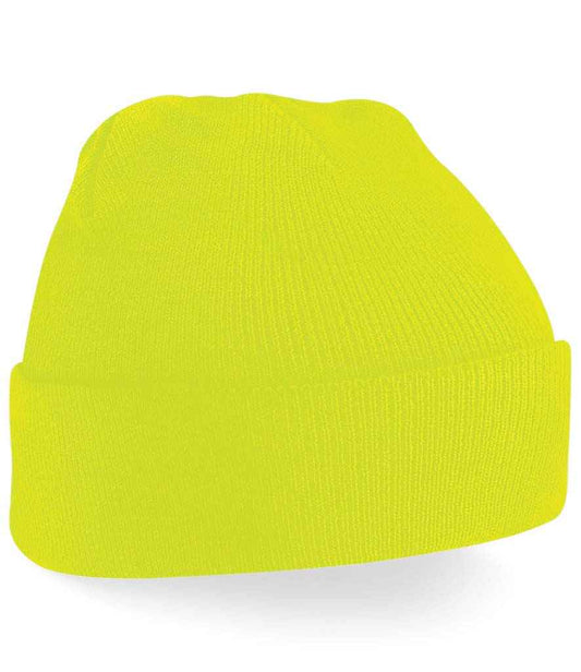 Beechfield BB45B Fluorescent Yellow Front -  Ready to be Embroidered by Custard Workwear - Cheap Personalised and Customised Workwear in Nottinghamshire, Derbyshire and Leicestershire
