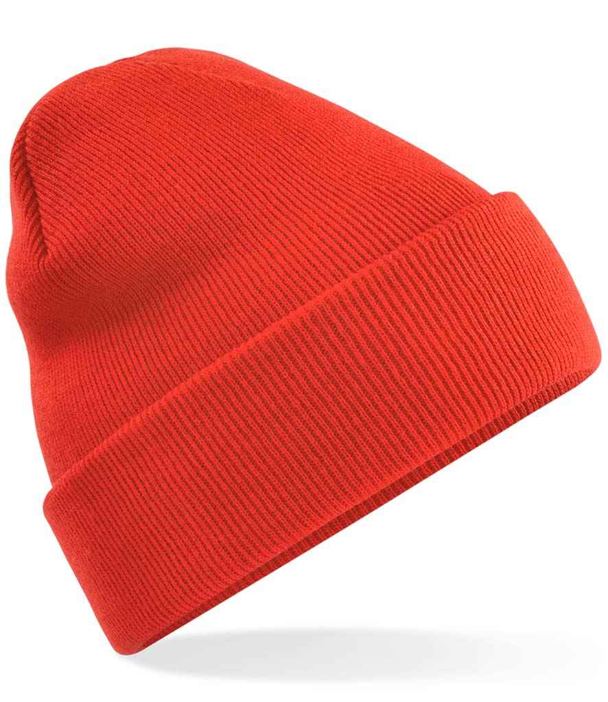 Beechfield BB45 Fire Red Front -  Ready to be Embroidered by Custard Workwear - Cheap Personalised and Customised Workwear in Nottinghamshire, Derbyshire and Leicestershire