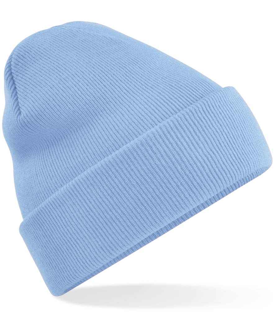 Beechfield BB45 Sky Blue Front -  Ready to be Embroidered by Custard Workwear - Cheap Personalised and Customised Workwear in Nottinghamshire, Derbyshire and Leicestershire
