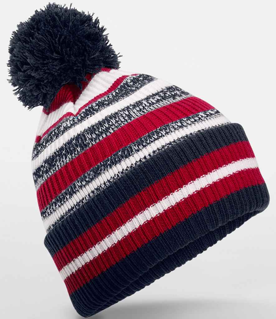 Beechfield BB474R French Navy/Classic Red/White Front -  Ready to be Embroidered by Custard Workwear - Cheap Personalised and Customised Workwear in Nottinghamshire, Derbyshire and Leicestershire