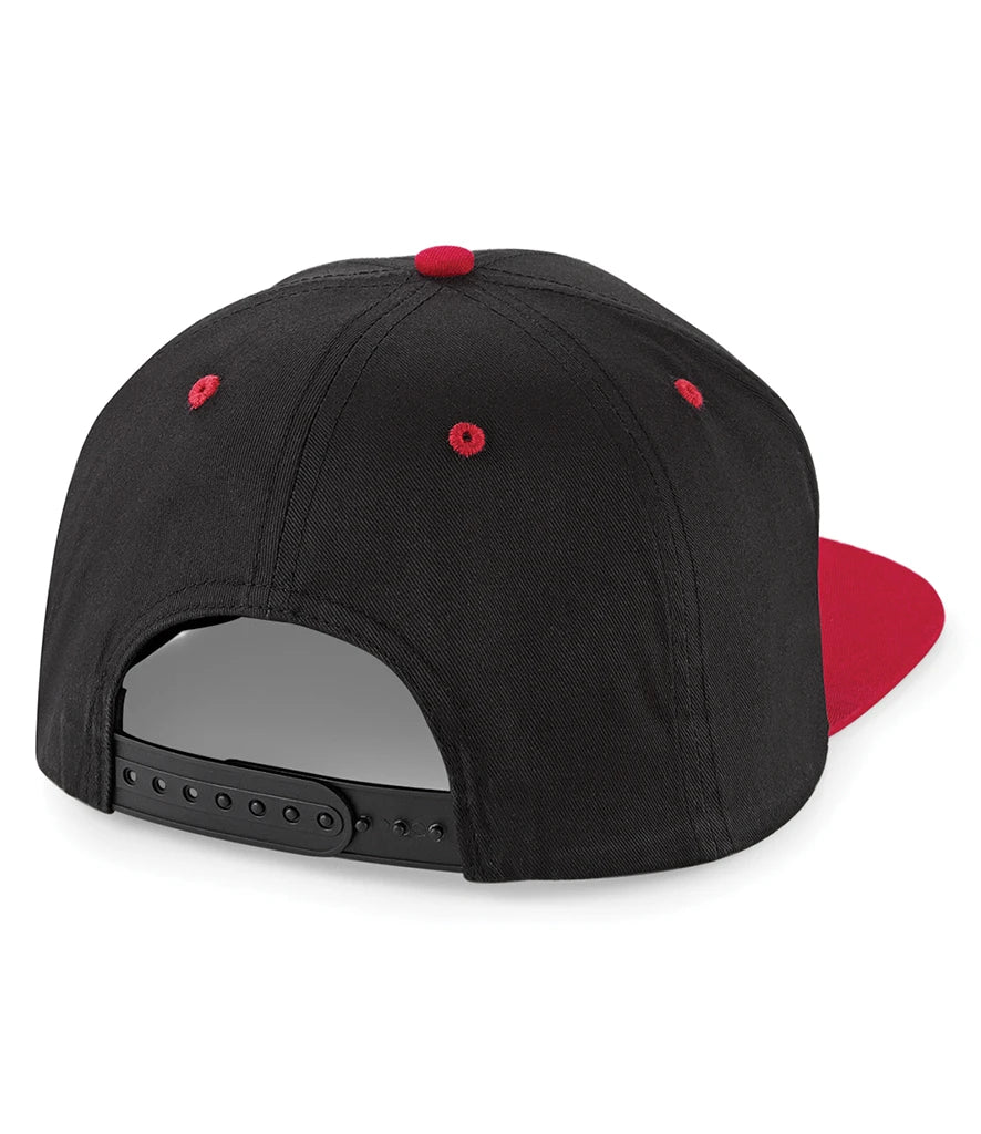 BB610C - 5 Panel Contrast Snapback | Black/Classic Red