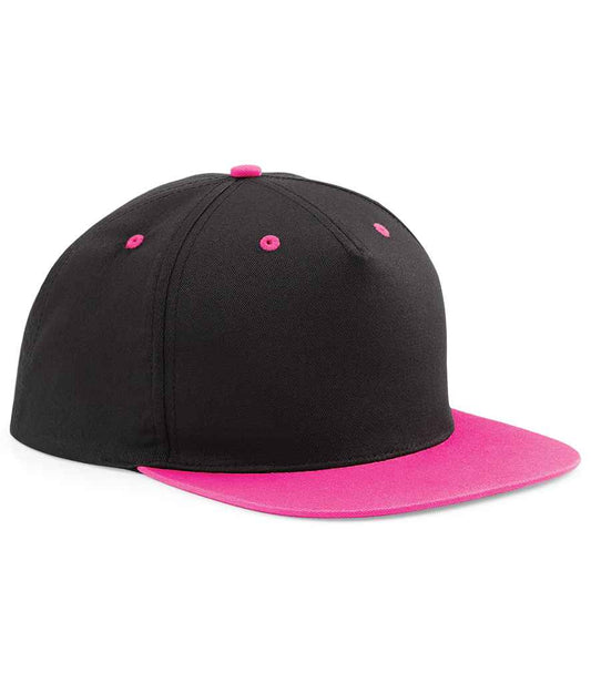 Beechfield BB610C Black/Fuchsia Front -  Ready to be Printed by Custard Workwear - Cheap Personalised and Customised Workwear in Nottinghamshire, Derbyshire and Leicestershire