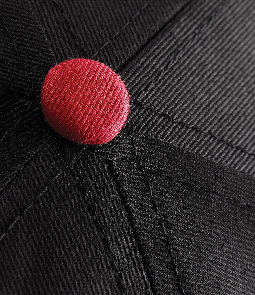BB610C - 5 Panel Contrast Snapback | Black/Classic Red
