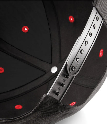 BB610C - 5 Panel Contrast Snapback | Black/Classic Red