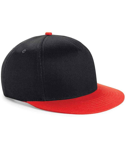 Beechfield BB615 Black/Classic Red Front -  Ready to be Printed by Custard Workwear - Cheap Personalised and Customised Workwear in Nottinghamshire, Derbyshire and Leicestershire