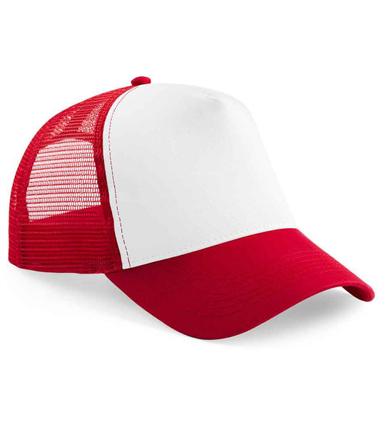 Beechfield BB640B Classic Red/White Front -  Ready to be Printed by Custard Workwear - Cheap Personalised and Customised Workwear in Nottinghamshire, Derbyshire and Leicestershire