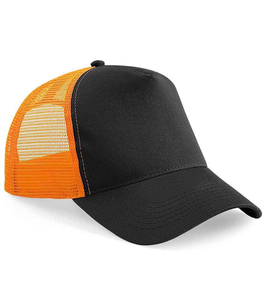 Beechfield BB640 Black/Orange Front -  Ready to be Printed by Custard Workwear - Cheap Personalised and Customised Workwear in Nottinghamshire, Derbyshire and Leicestershire