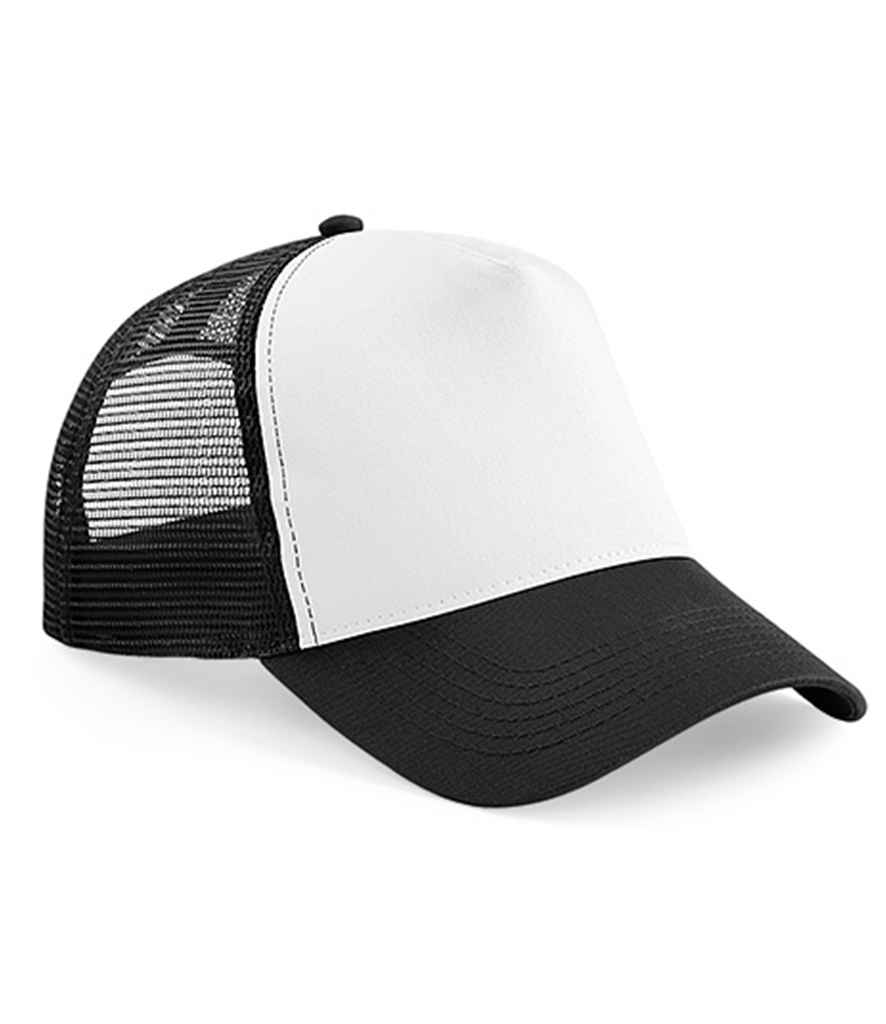 Beechfield BB640 Black/White Front -  Ready to be Printed by Custard Workwear - Cheap Personalised and Customised Workwear in Nottinghamshire, Derbyshire and Leicestershire