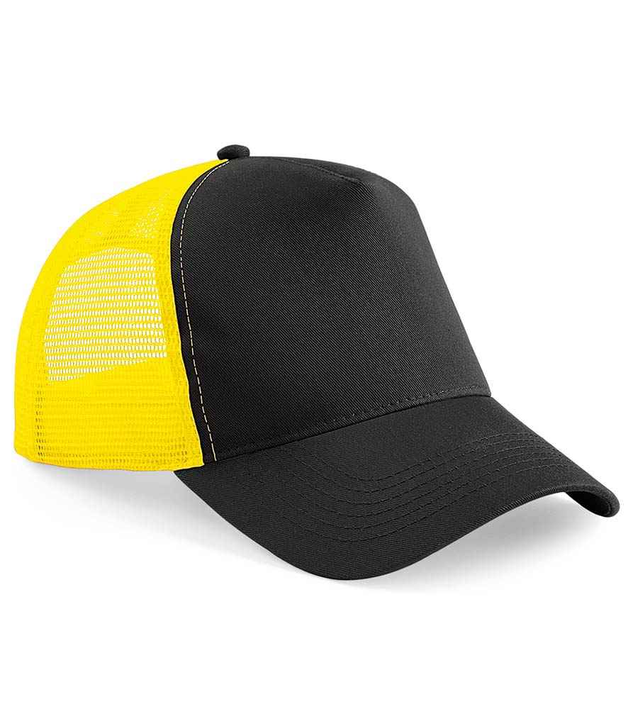 Beechfield BB640 Black/Yellow Front -  Ready to be Printed by Custard Workwear - Cheap Personalised and Customised Workwear in Nottinghamshire, Derbyshire and Leicestershire