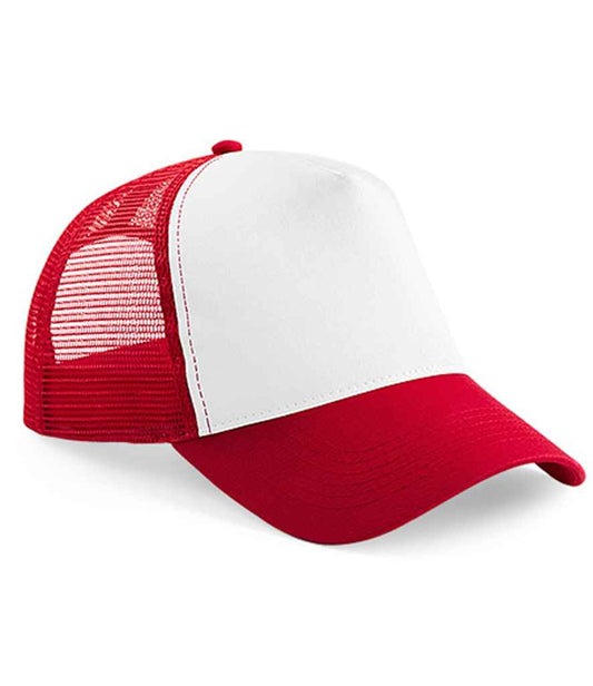 Beechfield BB640 Classic Red/White Front -  Ready to be Printed by Custard Workwear - Cheap Personalised and Customised Workwear in Nottinghamshire, Derbyshire and Leicestershire