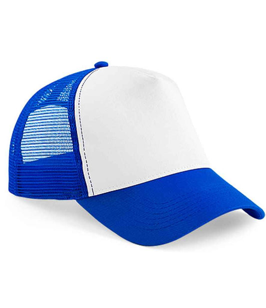 Beechfield BB640 Bright Royal/White Front -  Ready to be Printed by Custard Workwear - Cheap Personalised and Customised Workwear in Nottinghamshire, Derbyshire and Leicestershire