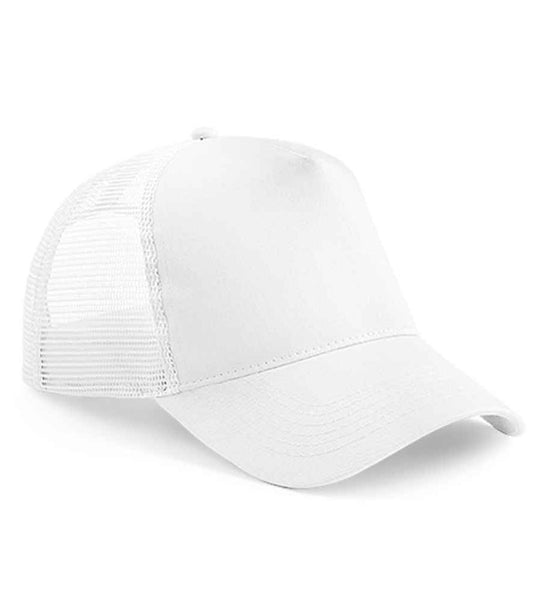 Beechfield BB640 White/White Front -  Ready to be Printed by Custard Workwear - Cheap Personalised and Customised Workwear in Nottinghamshire, Derbyshire and Leicestershire