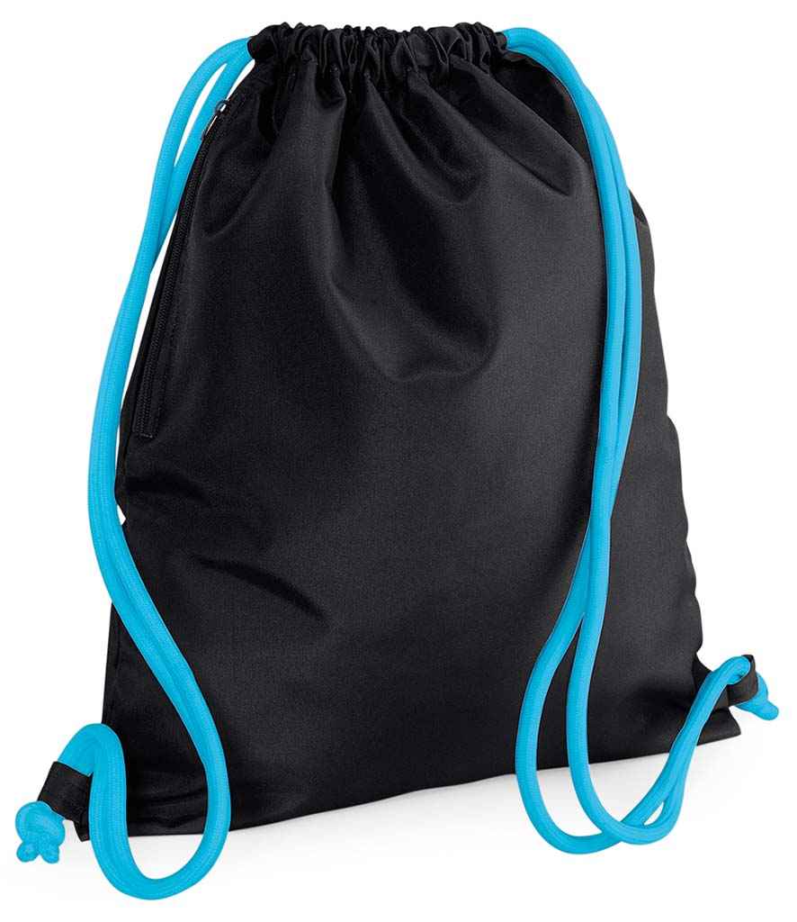 BagBase BG110 Black/Surf Blue Front -  Ready to be Printed by Custard Workwear - Cheap Personalised and Customised Workwear in Nottinghamshire, Derbyshire and Leicestershire