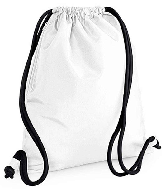 BagBase BG110 White/Black Front -  Ready to be Printed by Custard Workwear - Cheap Personalised and Customised Workwear in Nottinghamshire, Derbyshire and Leicestershire