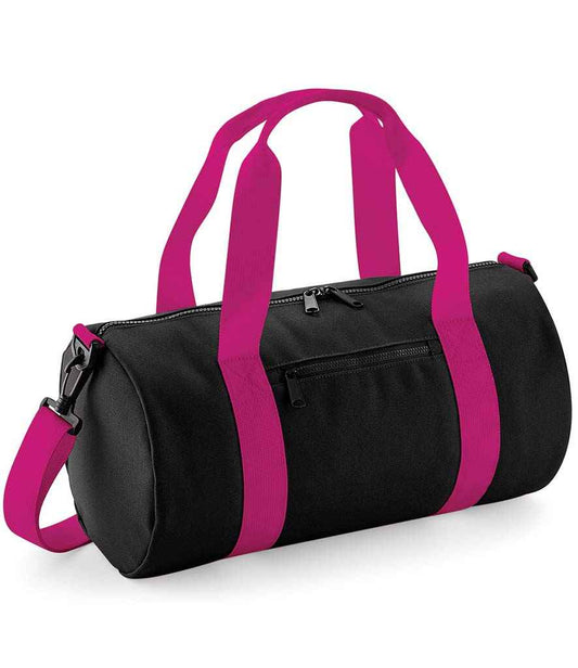 BagBase BG140S Black/Fuchsia Front -  Ready to be Printed by Custard Workwear - Cheap Personalised and Customised Workwear in Nottinghamshire, Derbyshire and Leicestershire