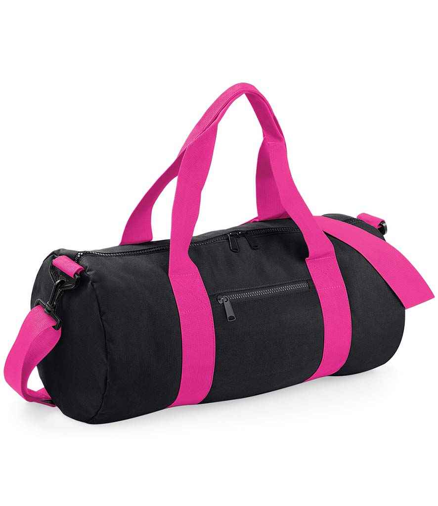 BagBase BG140 Black/Fuchsia Front -  Ready to be Printed by Custard Workwear - Cheap Personalised and Customised Workwear in Nottinghamshire, Derbyshire and Leicestershire