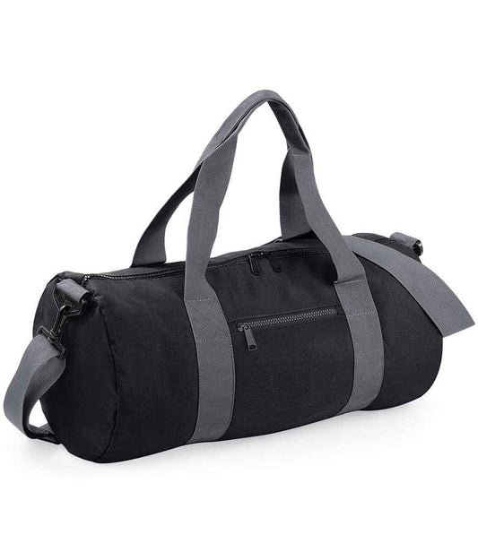 BagBase BG140 Black/Grey Front -  Ready to be Printed by Custard Workwear - Cheap Personalised and Customised Workwear in Nottinghamshire, Derbyshire and Leicestershire