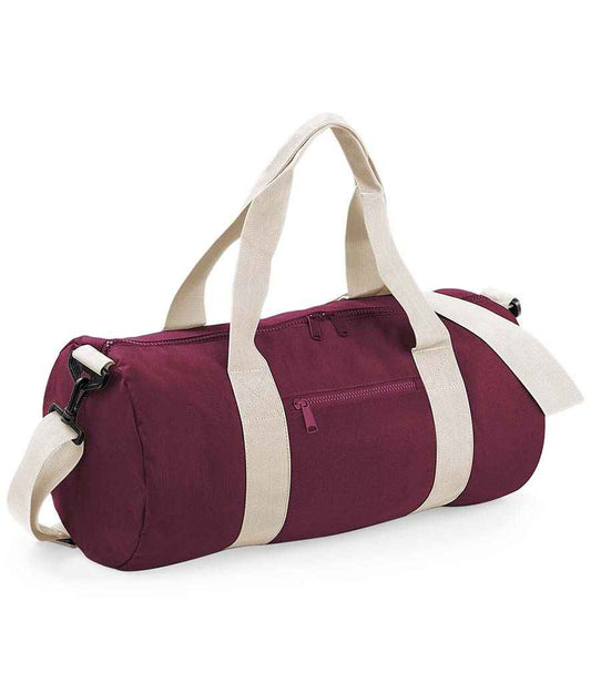 BagBase BG140 Burgundy/Off White Front -  Ready to be Printed by Custard Workwear - Cheap Personalised and Customised Workwear in Nottinghamshire, Derbyshire and Leicestershire