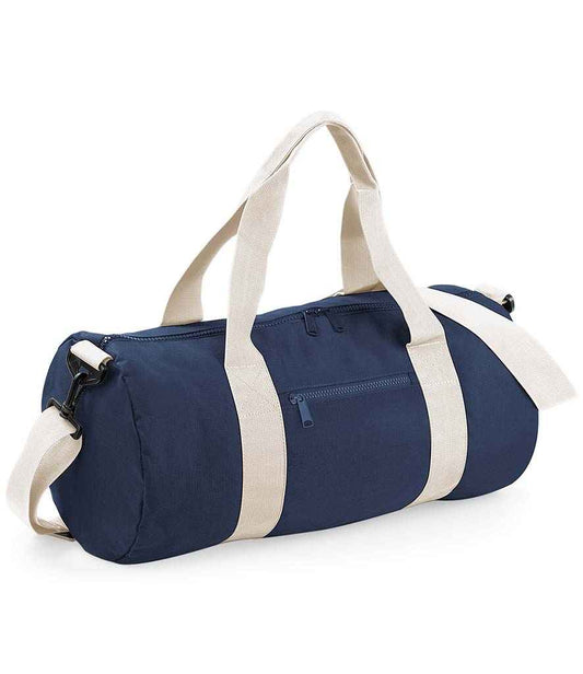BagBase BG140 French Navy/Off White Front -  Ready to be Printed by Custard Workwear - Cheap Personalised and Customised Workwear in Nottinghamshire, Derbyshire and Leicestershire