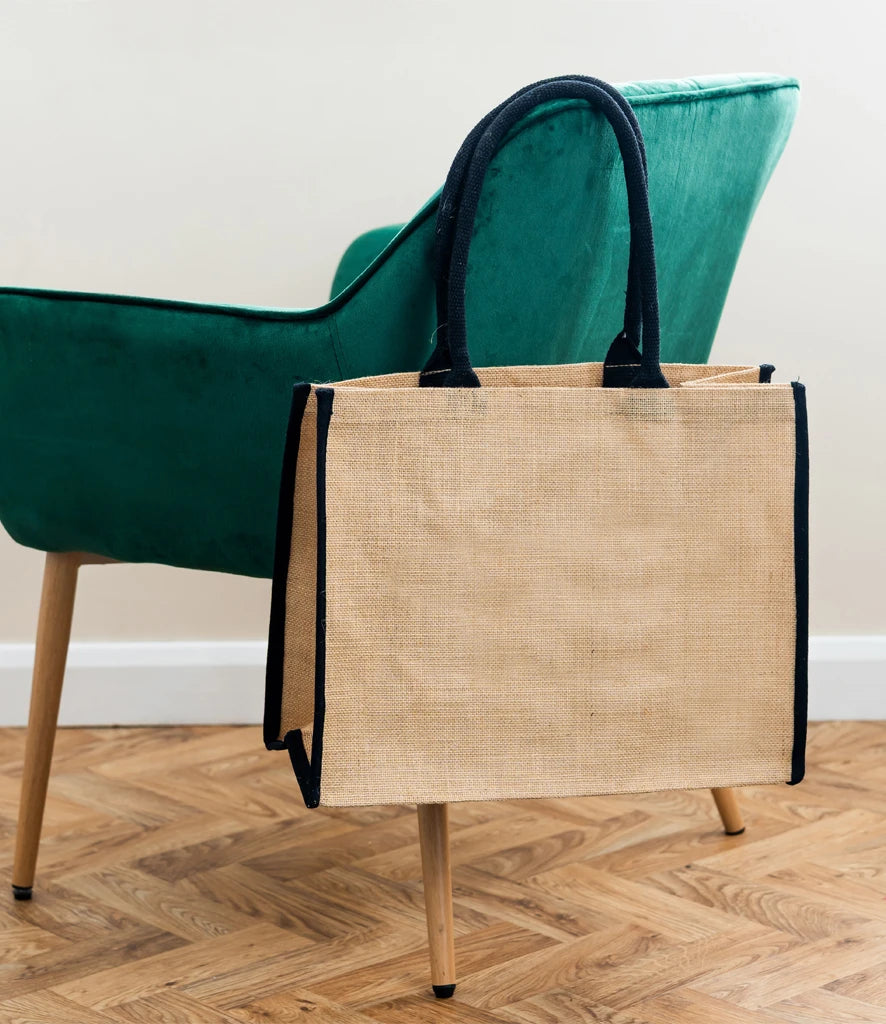 BR103 - Jute Tipped Shopper | Natural/Black