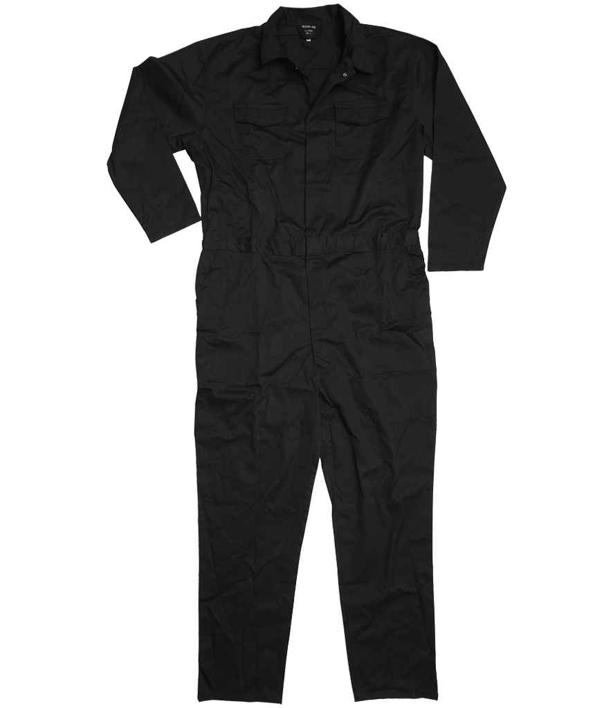 Warrior DV002 Black Front -  Ready to be Embroidered and Printed by Custard Workwear - Cheap Personalised and Customised Workwear in Nottinghamshire, Derbyshire and Leicestershire