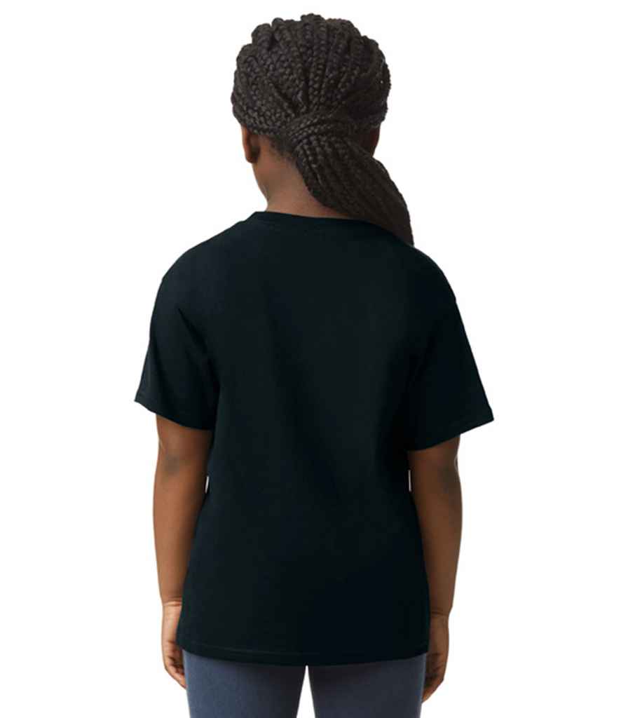 Gildan GD01B Black Model -  Ready to be Printed by Custard Workwear - Cheap Personalised and Customised Workwear in Nottinghamshire, Derbyshire and Leicestershire