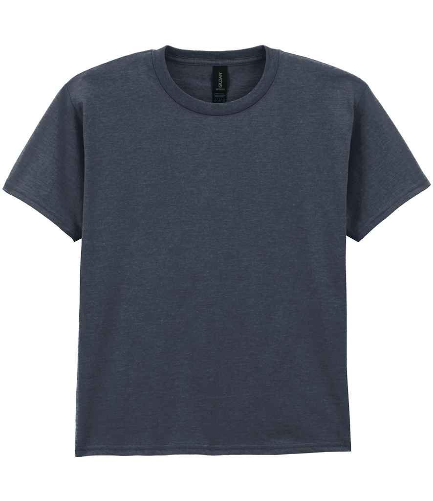 Gildan GD01B Dark Heather Front -  Ready to be Printed by Custard Workwear - Cheap Personalised and Customised Workwear in Nottinghamshire, Derbyshire and Leicestershire