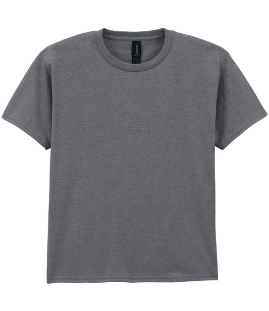 Gildan GD01B Graphite Heather Front -  Ready to be Printed by Custard Workwear - Cheap Personalised and Customised Workwear in Nottinghamshire, Derbyshire and Leicestershire