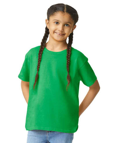 Gildan GD01B Irish Green Model -  Ready to be Printed by Custard Workwear - Cheap Personalised and Customised Workwear in Nottinghamshire, Derbyshire and Leicestershire