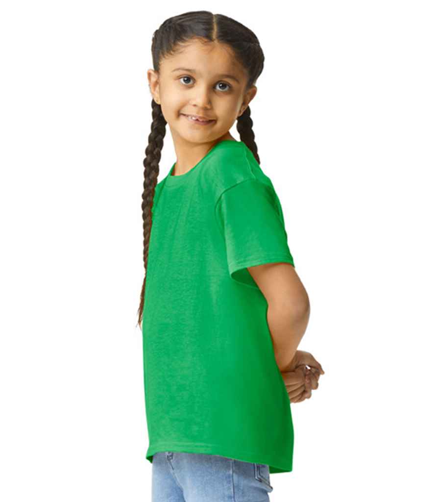 Gildan GD01B Irish Green Model -  Ready to be Printed by Custard Workwear - Cheap Personalised and Customised Workwear in Nottinghamshire, Derbyshire and Leicestershire