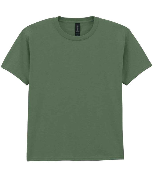 Gildan GD01B Military Green Front -  Ready to be Printed by Custard Workwear - Cheap Personalised and Customised Workwear in Nottinghamshire, Derbyshire and Leicestershire