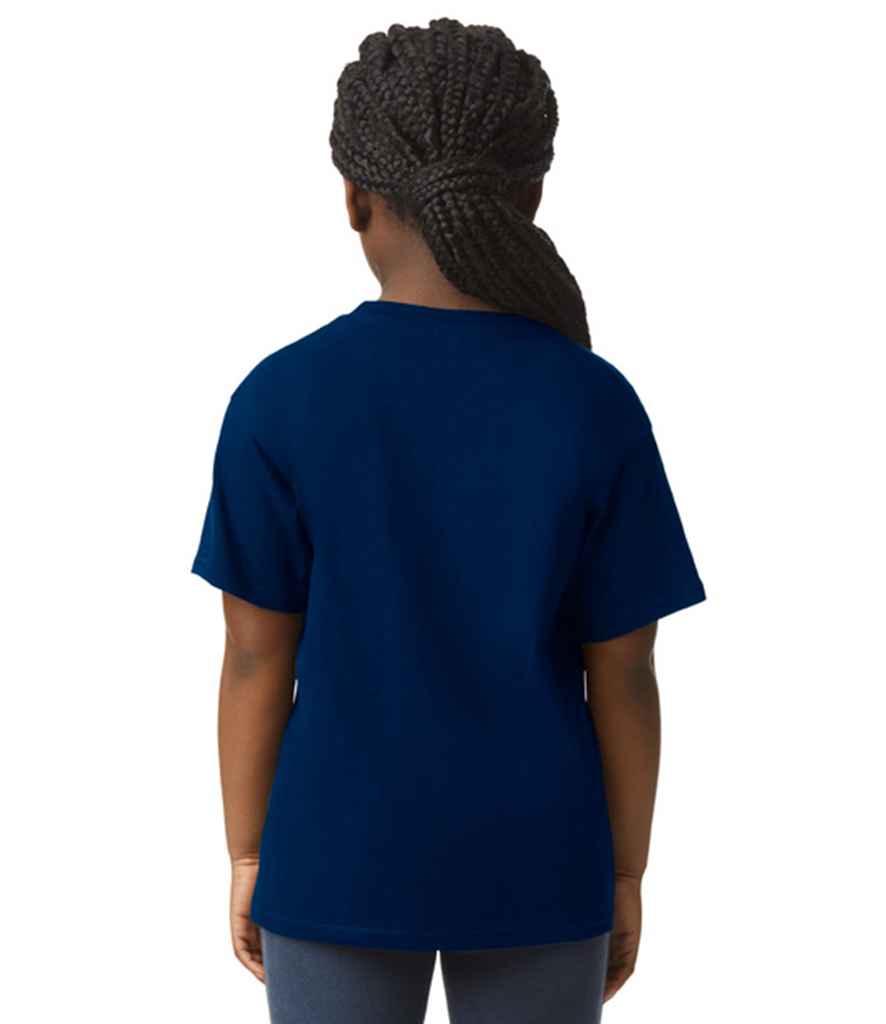 Gildan GD01B Navy Model -  Ready to be Printed by Custard Workwear - Cheap Personalised and Customised Workwear in Nottinghamshire, Derbyshire and Leicestershire