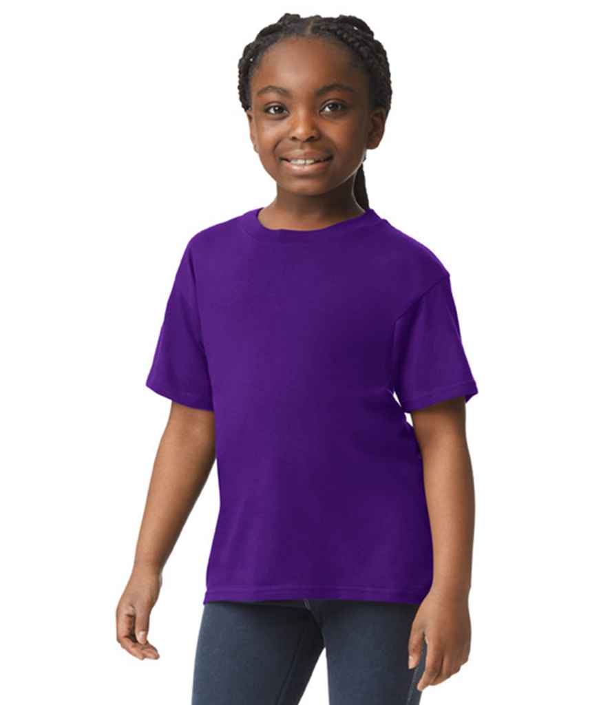 Gildan GD01B Purple Model -  Ready to be Printed by Custard Workwear - Cheap Personalised and Customised Workwear in Nottinghamshire, Derbyshire and Leicestershire