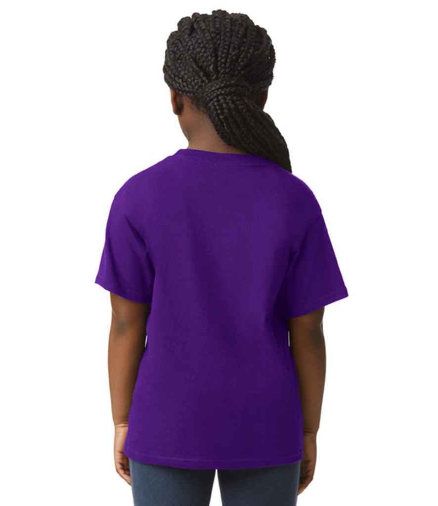 Gildan GD01B Purple Model -  Ready to be Printed by Custard Workwear - Cheap Personalised and Customised Workwear in Nottinghamshire, Derbyshire and Leicestershire