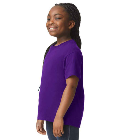 Gildan GD01B Purple Model -  Ready to be Printed by Custard Workwear - Cheap Personalised and Customised Workwear in Nottinghamshire, Derbyshire and Leicestershire