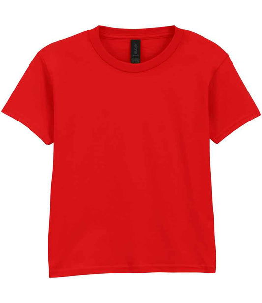 Gildan GD01B Red Front -  Ready to be Printed by Custard Workwear - Cheap Personalised and Customised Workwear in Nottinghamshire, Derbyshire and Leicestershire