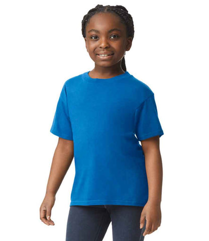 Gildan GD01B Royal Blue Model -  Ready to be Printed by Custard Workwear - Cheap Personalised and Customised Workwear in Nottinghamshire, Derbyshire and Leicestershire
