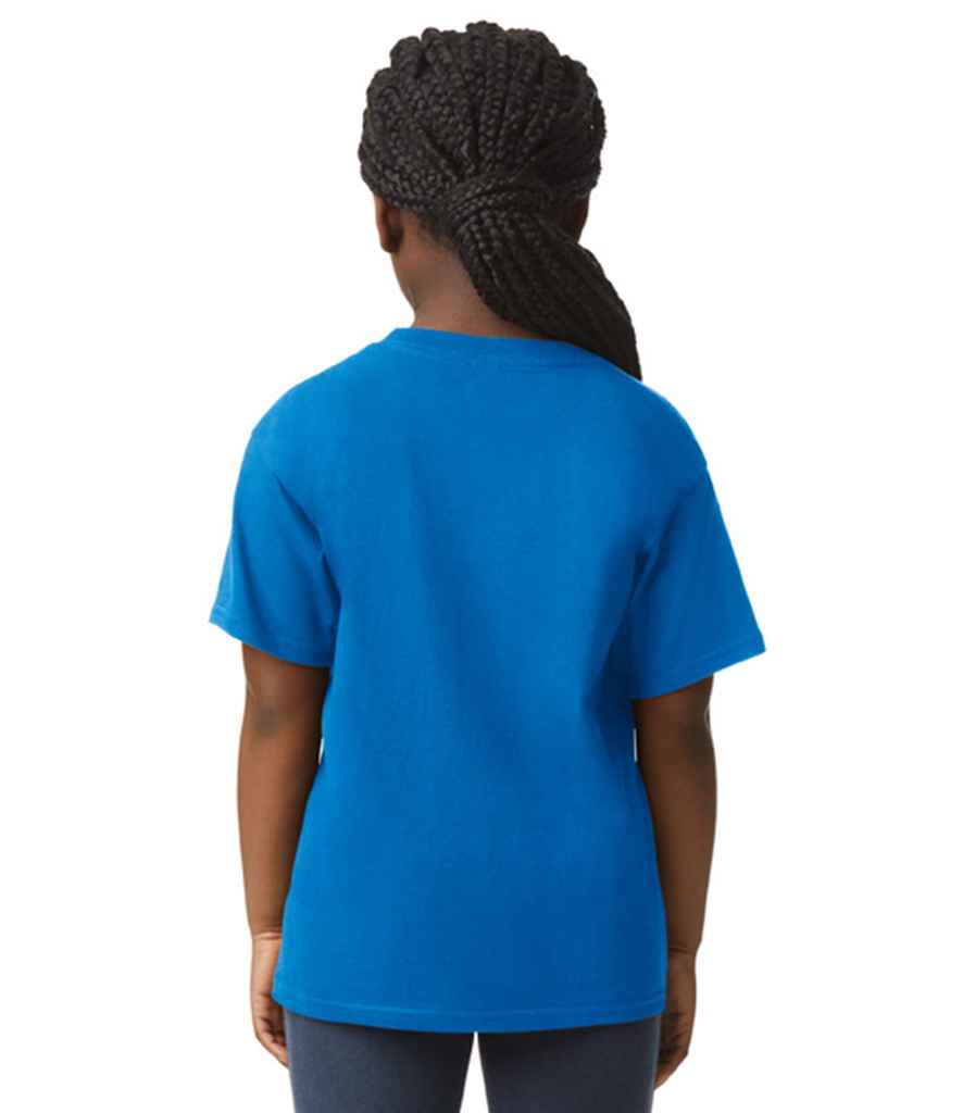 Gildan GD01B Royal Blue Model -  Ready to be Printed by Custard Workwear - Cheap Personalised and Customised Workwear in Nottinghamshire, Derbyshire and Leicestershire