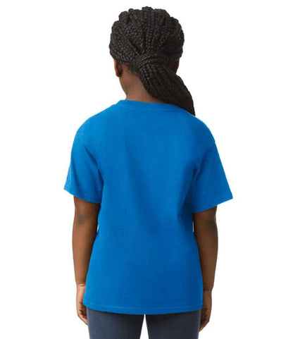 Gildan GD01B Royal Blue Model -  Ready to be Printed by Custard Workwear - Cheap Personalised and Customised Workwear in Nottinghamshire, Derbyshire and Leicestershire
