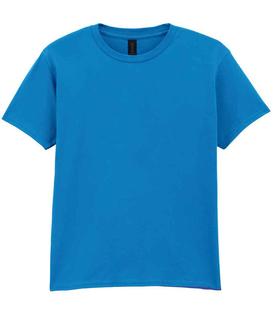 Gildan GD01B Sapphire Blue Front -  Ready to be Printed by Custard Workwear - Cheap Personalised and Customised Workwear in Nottinghamshire, Derbyshire and Leicestershire