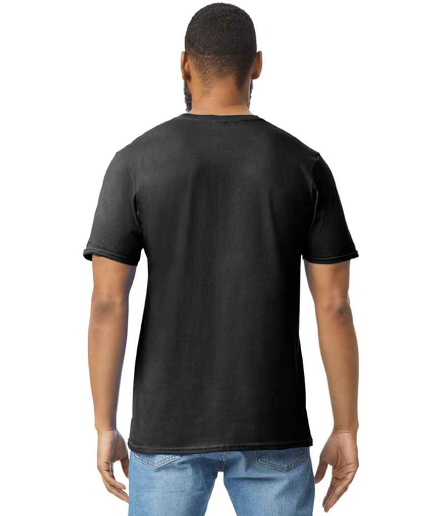 Gildan GD01 Black Model -  Ready to be Printed by Custard Workwear - Cheap Personalised and Customised Workwear in Nottinghamshire, Derbyshire and Leicestershire