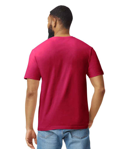 Gildan GD01 Cardinal Red Model -  Ready to be Printed by Custard Workwear - Cheap Personalised and Customised Workwear in Nottinghamshire, Derbyshire and Leicestershire