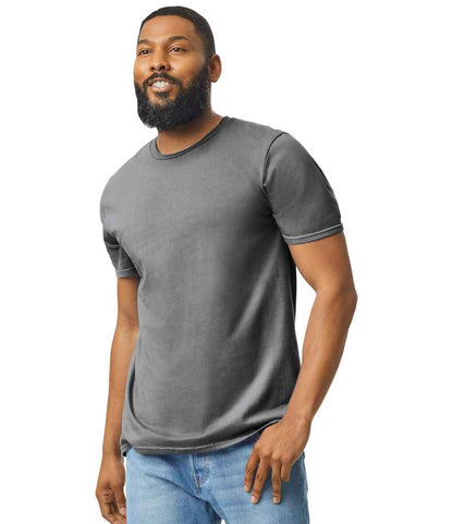 Gildan GD01 Charcoal Model -  Ready to be Printed by Custard Workwear - Cheap Personalised and Customised Workwear in Nottinghamshire, Derbyshire and Leicestershire