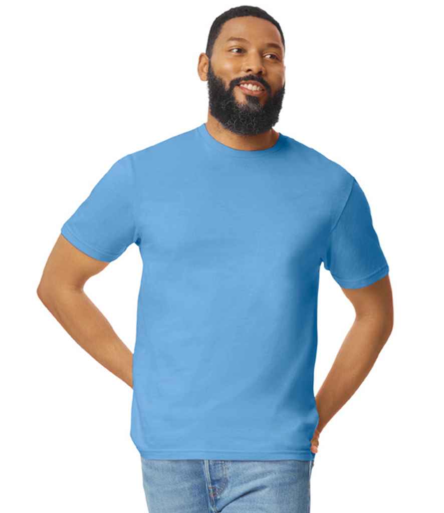 Gildan GD01 Carolina Blue Model -  Ready to be Printed by Custard Workwear - Cheap Personalised and Customised Workwear in Nottinghamshire, Derbyshire and Leicestershire