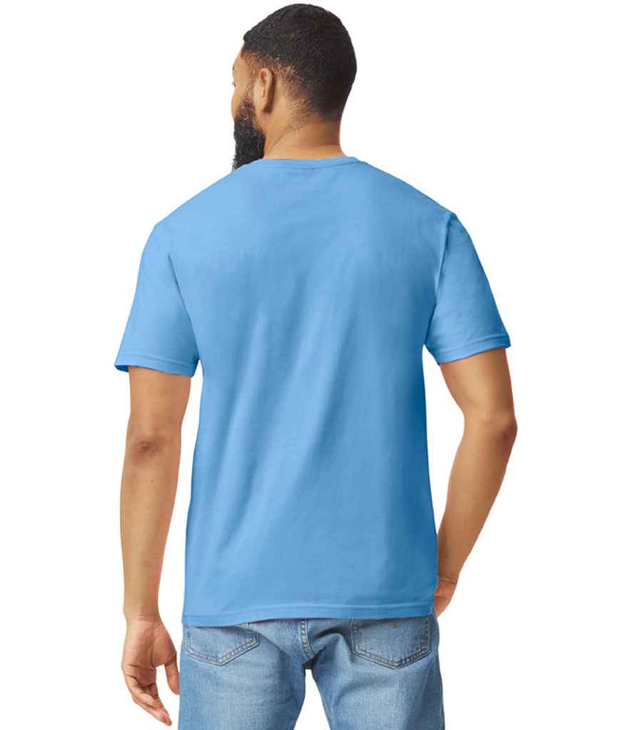 Gildan GD01 Carolina Blue Model -  Ready to be Printed by Custard Workwear - Cheap Personalised and Customised Workwear in Nottinghamshire, Derbyshire and Leicestershire