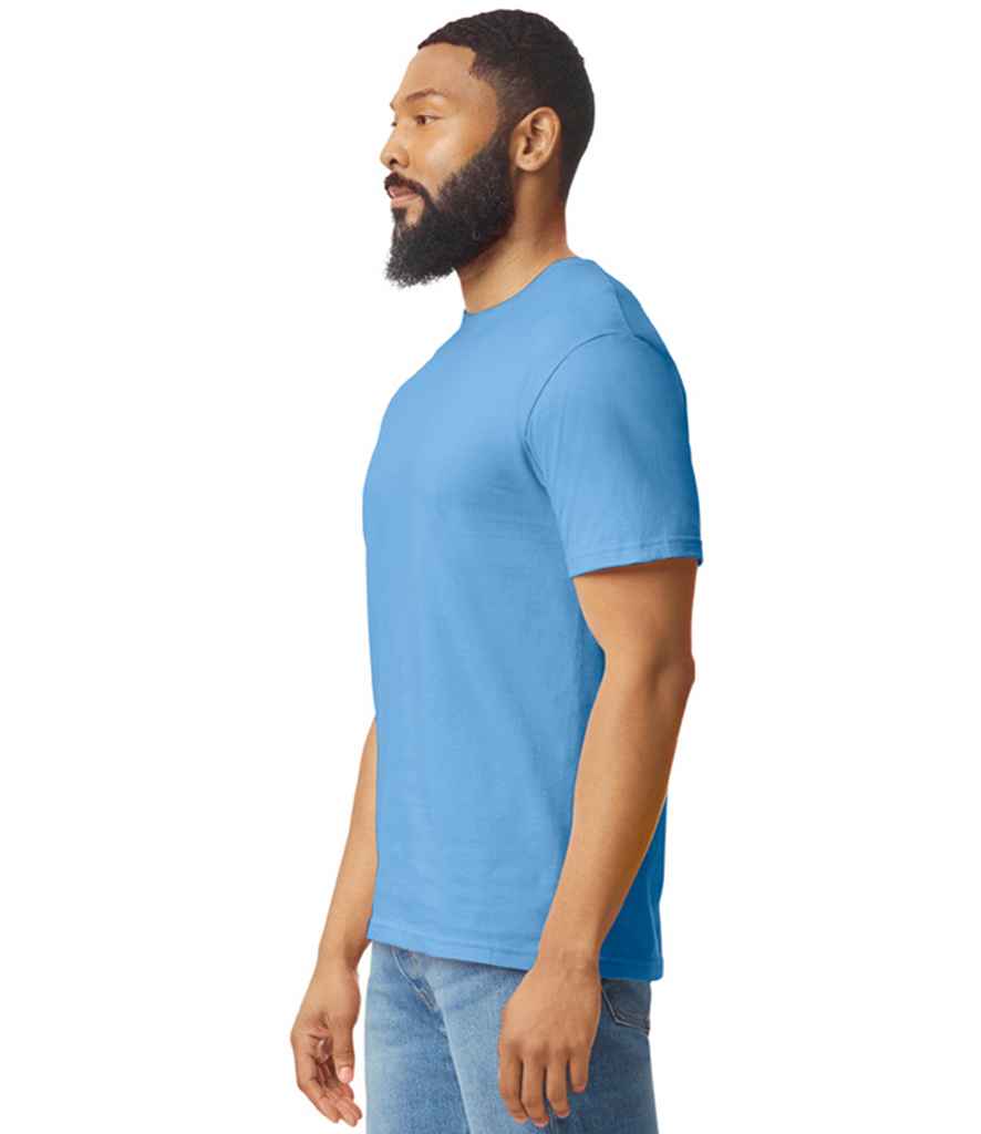 Gildan GD01 Carolina Blue Model -  Ready to be Printed by Custard Workwear - Cheap Personalised and Customised Workwear in Nottinghamshire, Derbyshire and Leicestershire