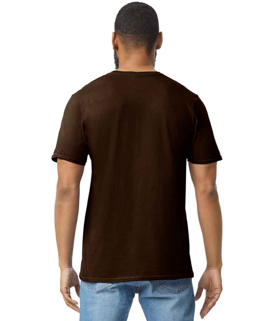 Gildan GD01 Dark Chocolate Model -  Ready to be Printed by Custard Workwear - Cheap Personalised and Customised Workwear in Nottinghamshire, Derbyshire and Leicestershire